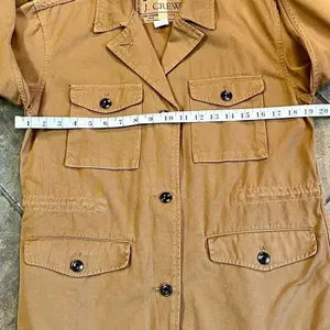 J. Crew Brigadier Utility Jacket Coat Khaki Military Cinch Waist Size Small thumbnail 6