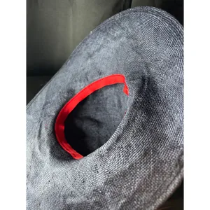 Career Collection Navy Blue Wide Brim Sun‎ Hat Red Rose Accent Straw Style Hat thumbnail 7