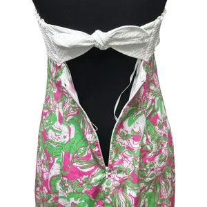 Lilly Pulitzer Franco Hotty Pink Forgot My Trunks Strapless Tie Back Dress‎ 6 thumbnail 5