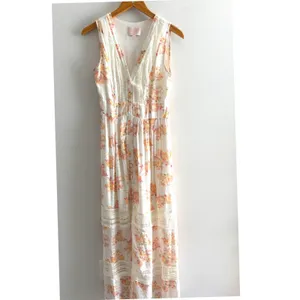 Audrey Parks Francesca's Women's Maxi Dress Floral Rayon Cottagecore Lace Small thumbnail 2