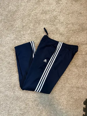 Adidas Navy Blue Track Pants thumbnail 2