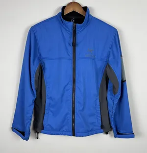 Arc'teryx Windstopper Jacket Women Medium Blue Full Zip Softshell Outdoor Hiking thumbnail 1