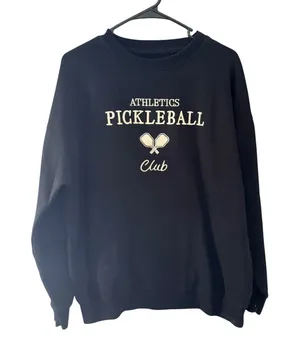 Reflex Womens Athletics Pickleball Club Graphic Crewneck Sweatshirt Black Large‎ thumbnail 1