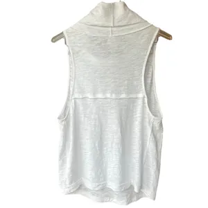 We The Free Summer‎ Thing White Sleeveless Turtleneck Top Sz M thumbnail 6