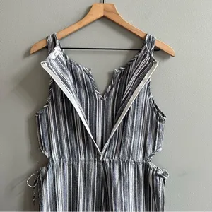 Lucca Couture Urban Outfitters Kendall Striped Cropped Jumpsuit Romper Small thumbnail 8