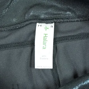 Halara Size Large Metallic Black High Waisted 7/8 Leggings Liquid Look Pants‎ thumbnail 5