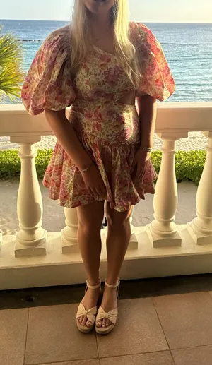 Sofie The Label Floral Cut Out Puffy Sleeve Mini dress thumbnail 1