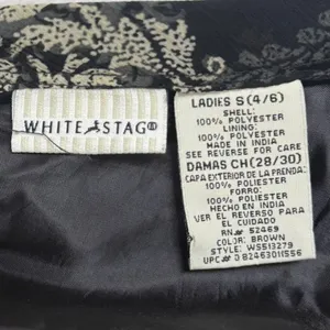 VTG White Stag S Tiered Maxi Skirt Black Brown Floral Bohemian Whimsygoth Grunge thumbnail 5