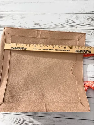 Michael Kors Large Taupe PVC Logo Strap North South Tote Bag Coral Gold thumbnail 8