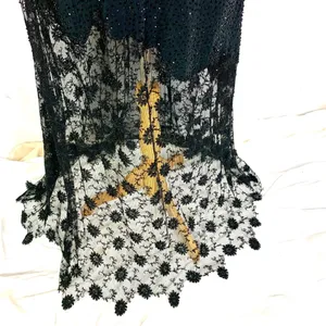 Jovani Sheer Illusion Lace Evening Gown Black Beaded Maxi 8 Formal Prom Black Tie thumbnail 8