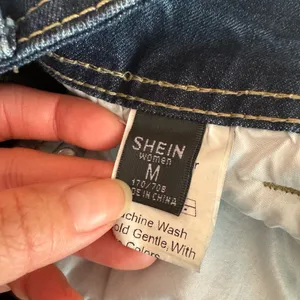 SheIn Dark Blue Pleated Denim Ultra Mini Skirt Size Medium thumbnail 4