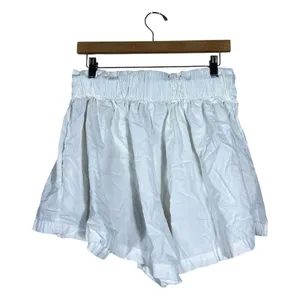 Free People Miki Skort Pleated Mini Ivory Boho High Rise 100% Cotton Size L thumbnail 4