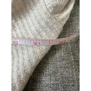 Lovely Melody Womens Beige Waffle Knit Peplum Button Top Size M Oversized thumbnail 6