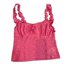 Urban Outfitters large Elsa lace ruffle front tie cami top TS 3668 thumbnail 9