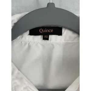 Quince Womens Button Down Shirt White Tencel Lyocell Short Sleeve XS thumbnail 5