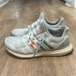 Adidas | Woman's Ultraboost S&L Pride White Rainbow Running Shoes, Size‎ 8.5 thumbnail 6