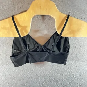 1212 | Aerie Triangle Bralette Wireless‎ Minimalist Comfort Bra Black Womens M thumbnail 2