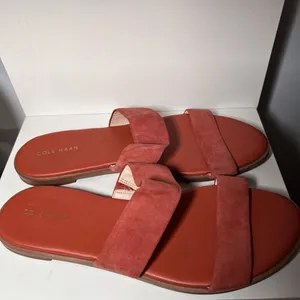 Cole Haan Women's Findra‎ II Slide Sandal Cinnabar Suede Sz 9B thumbnail 4
