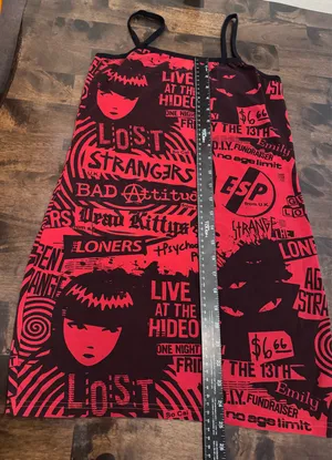 Dolls Kill x Emily the Strange Age of Strange Mini Dress L NWOT thumbnail 5