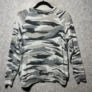 Buffalo David Bitton Womens Grey Camo Raglan Sleeve Sweatshirt Small Crewneck‎ thumbnail 7