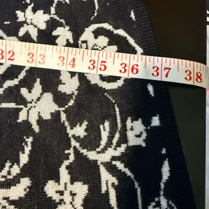 Janina Black White EU‎ 42, US Large Duster Cardigan Open Front Midi Sweater thumbnail 8