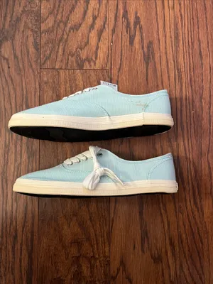 American Eagle Light Blue Canvas Lace-Up Sneakers thumbnail 11