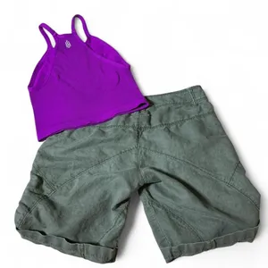Free People Granola Girl Cargo Shorts & Purple FP Movement Ribbed‎ Tank Top Set thumbnail 6