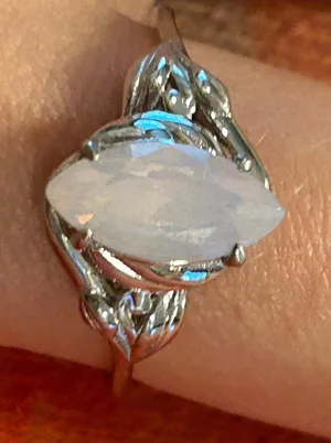 Ring sterling silver 925 ring band stunning gift size 9 thumbnail 1
