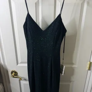 NWT Alyce Paris 60292 Prom Dress Textured Jersey Metallic Sparkle Womens Size 4‎ thumbnail 3