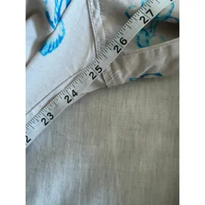Maeve The Colette Wide Leg Pants Women 27 Blue Lobster Print Linen Blend Cropped thumbnail 6