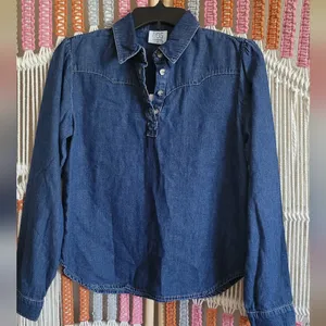 BDG urban outfitters western denim popover blouse thumbnail 11