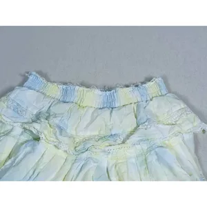 LoveShackFancy Coquette Tiered Ruffle Mini Skirt Womens S Pastel Tie Dye Y2K thumbnail 6