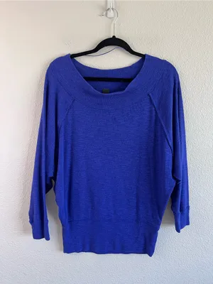 Free People We The Free Women's Palisades Off The Shoulder Top Blue Boho Tunic thumbnail 2