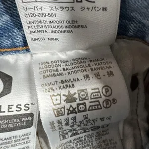 Levis 501 Skinny Jeans Womens 28 Premium Light Button Fly High Rise Distressed thumbnail 11