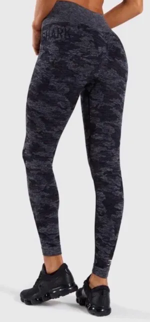 Gymshark Black Camo Seamless Leggings thumbnail 1