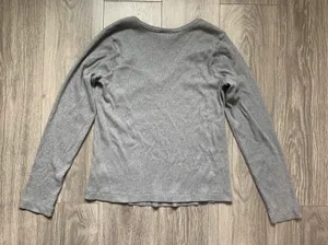 Universal Threads Grey Ribbed Long sleeve Top size XXL thumbnail 3
