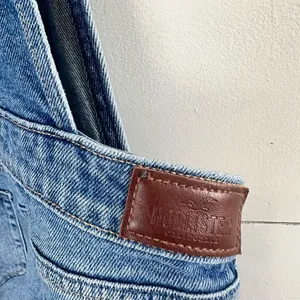 Hollister Women’s Small Blue Denim Boyfriend Overalls thumbnail 3