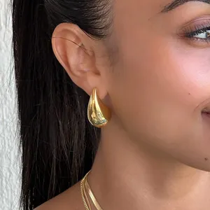 Gold Drop Earrings thumbnail 3