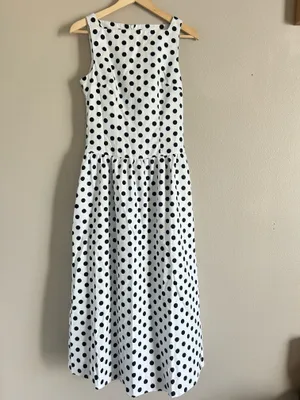 Commence black and White Polka Dot MAXI Dress – Size Small NWT #classic thumbnail 4