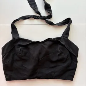 Reformation women’s size 0 Black Halter Crop‎ Top thumbnail 1