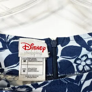 VTG Disney Medium Shift Dress Blue Floral Hidden Mickey‎ Sleeveless Resort 1293 thumbnail 9