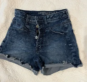 American Eagle high rise denim shorts thumbnail 1