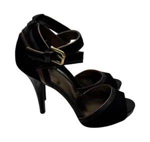 Coach Heels Women's 8B Black Strappy Stiletto Sandals Dress Party‎ Elegant thumbnail 1