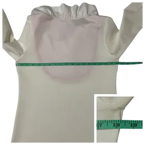 Gretchen Scott Jersey Ruffle Neck 3/4 Sleeve Top - White - Small thumbnail 7