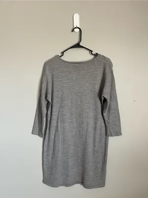 PATAGONIA | Heather Gray Wool Knit Dress Sz XL thumbnail 4