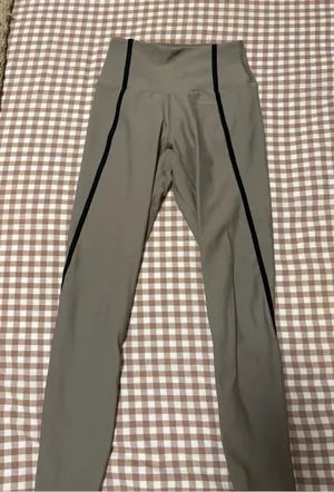 Abercrombie & Fitch YPB activewear leggings in a greystone color thumbnail 1