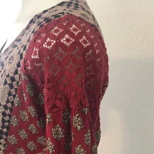 Lucky Brand red black top thumbnail 3
