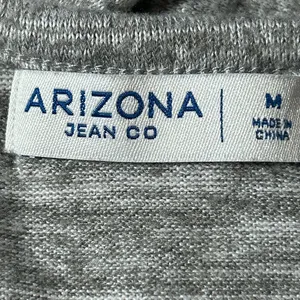 Arizona Jeans Junior Girl's Gray‎ White Long Sleeve Oversized Crop Top Size M thumbnail 3