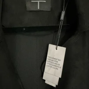 T Tahari Black Faux Leather Belted Trench Coat XS thumbnail 2
