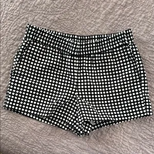J. Crew Black & White Linen Blend Polka Dot Shorts thumbnail 3